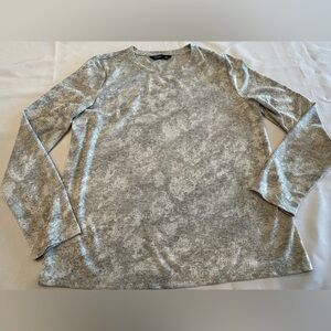 Simply Vera Vera Wang Heather Gray Long Sleeve Top Size Medium